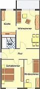 Grundriss Wohnung, 3 Zimmer (69,07 m²), Seydelstraße 30, Gera