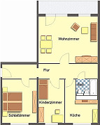 Grundriss Möblierte Wohnung!, Franz-Stephan-Straße 2, Gera