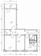 Grundriss mit Einbauküche, Seydelstraße 6, Gera