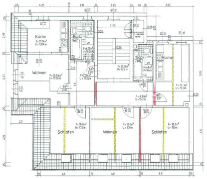 Grundriss - Wohnung, 4 Zimmer (114,28 m²), Fuchsklamm  24, Gera